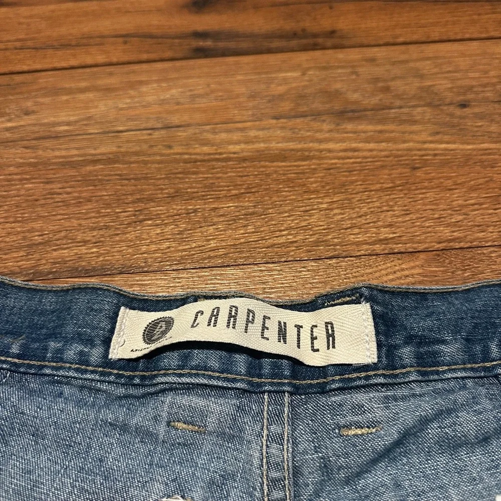 Vintage Arizona Jean Co Blue Carpenter Denim Shorts Mens 34 Baggy Y2K Workwear